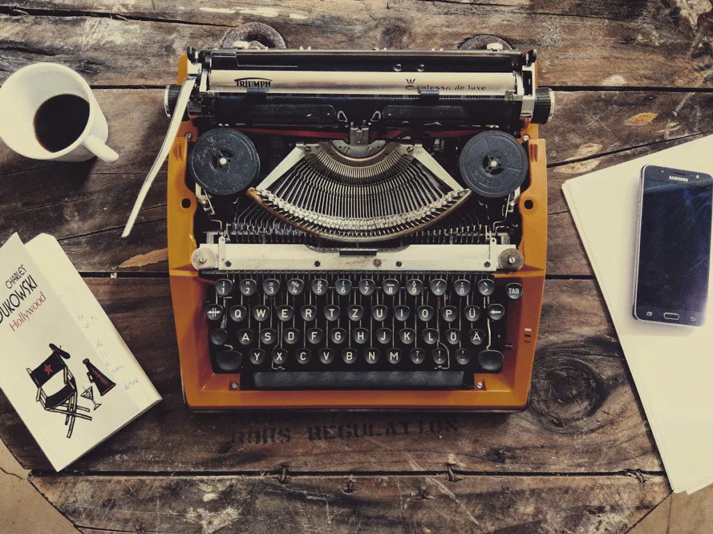 Máquina de escribir clásica para redactar textos que venden