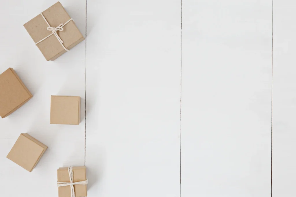Caja de un pedido de una tienda online